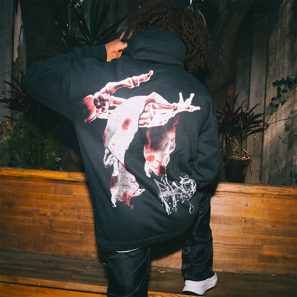 Revenge hoodie cropped sales