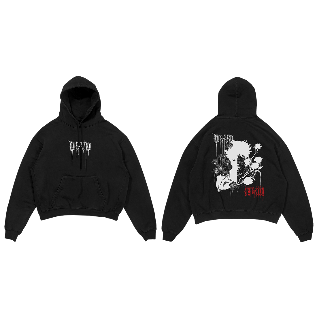 D4VD SPLITTING IMAGE HOODIE Side by Side